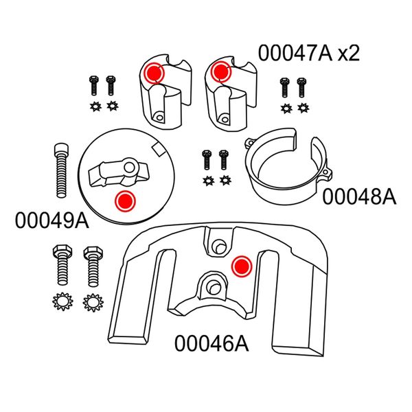 Performance Metals, Aluminium Anode Drive Kit Bravo 1