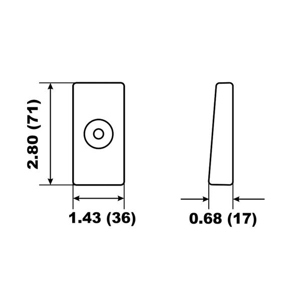 Performance Metals, Aluminium Anode Honda Outboard Side Pocket 75-115hp Pack of 2