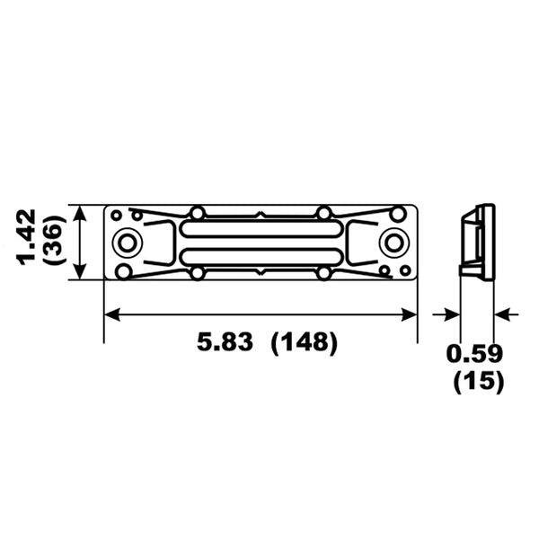 Performance Metals, Aluminium Anode Honda Outboard Stern Bracket 40-50HP