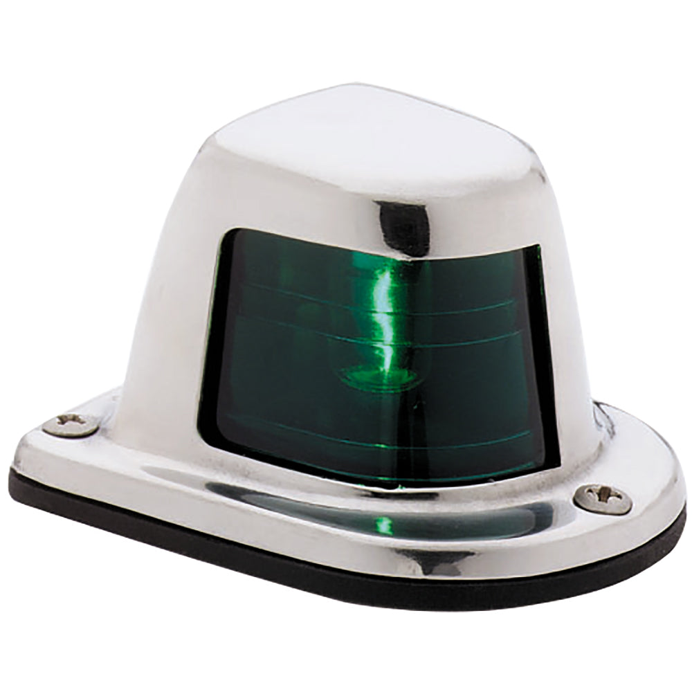 Attwood Marine, 1-Mile Deck Mount, Green Sidelight - 12V - Stainless Steel Housing- Attwood [66319G7]