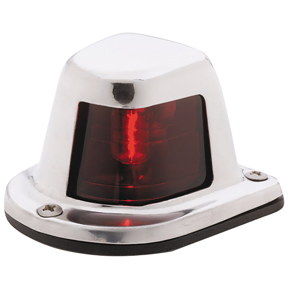 Attwood Marine, 1-Mile Deck Mount, Red Sidelight - 12V - Stainless Steel Housing- Attwood [66319R7]