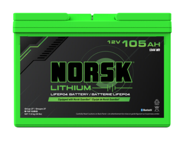 Norsk, 12V 105AH LiFePO4 Lithium Deep Cycle Battery – Norsk Lithium