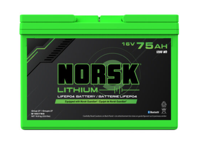 Norsk, 16V 75AH LiFePO4 Lithium Deep Cycle Battery – Norsk Lithium